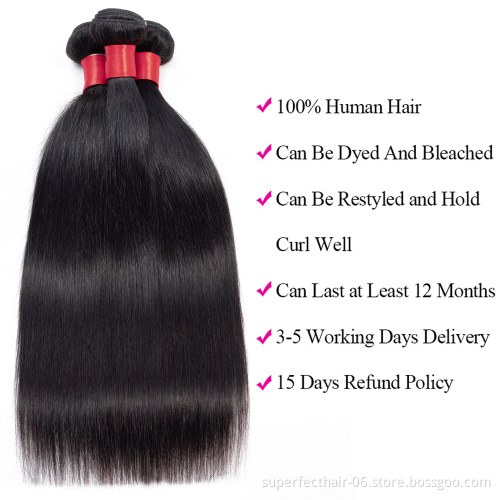 Wholesale Vendors Remy Straight Human Hair Weave